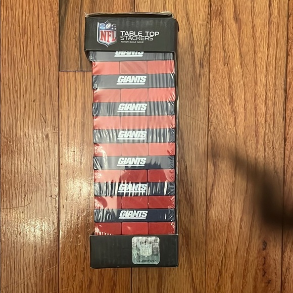 NFL Giants tabletop, stackers Jenga game - Red, Blue, White - Picture 5 of 5